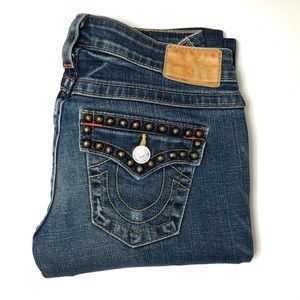 RARE True Religion Studded Billy Bootcut Jeans